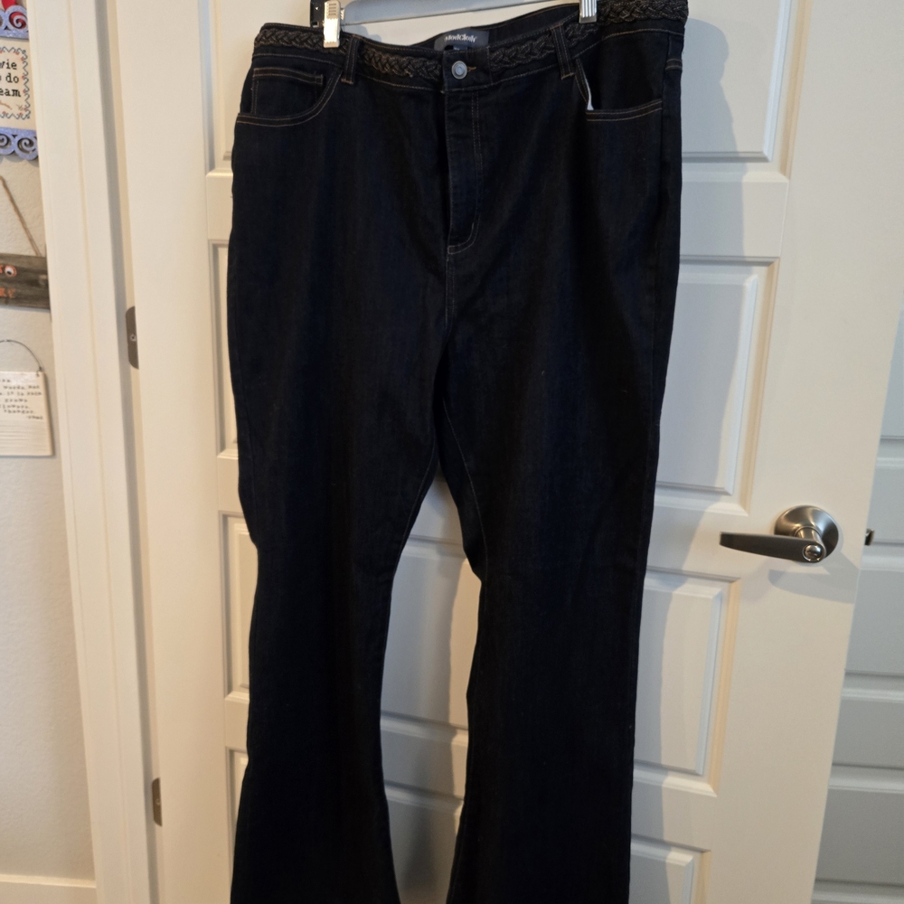Modcloth Dark Indigo Flare Jeans
